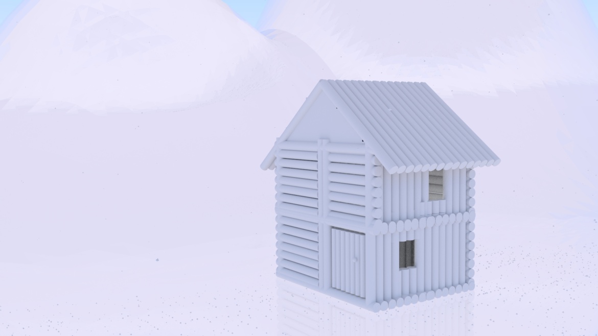 An ice home bought to life using blender (cycles)